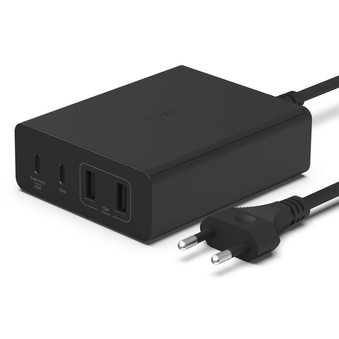 Belkin BoostCharge Pro 4-Port GaN Charger 108W Black Belkin BoostCharge Pro 4-Port GaN Charger 108W Black