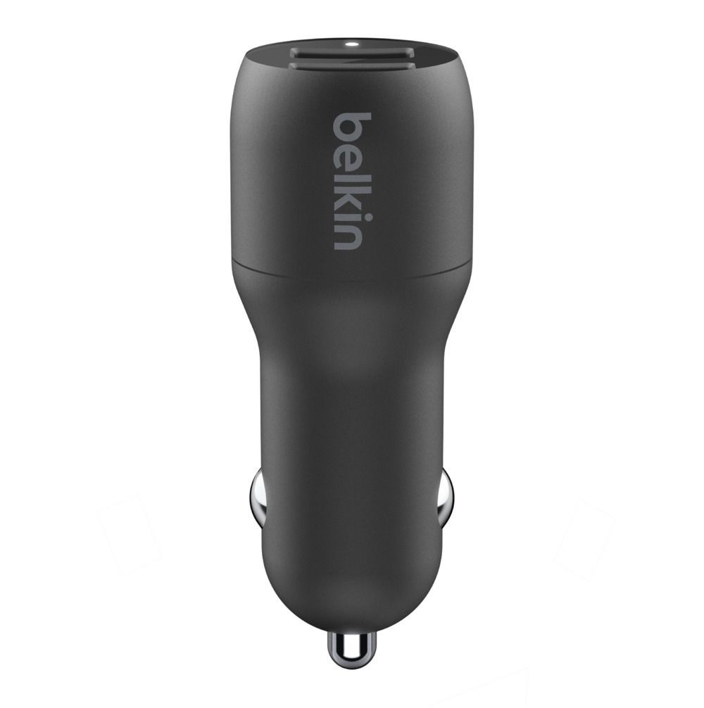 Belkin Boost Charger Dual USB-A Car Charger 24W + USB-A to Lightning Cable Black Belkin Boost Charger Dual USB-A Car Charger 24W + USB-A to Lightning Cable Black
