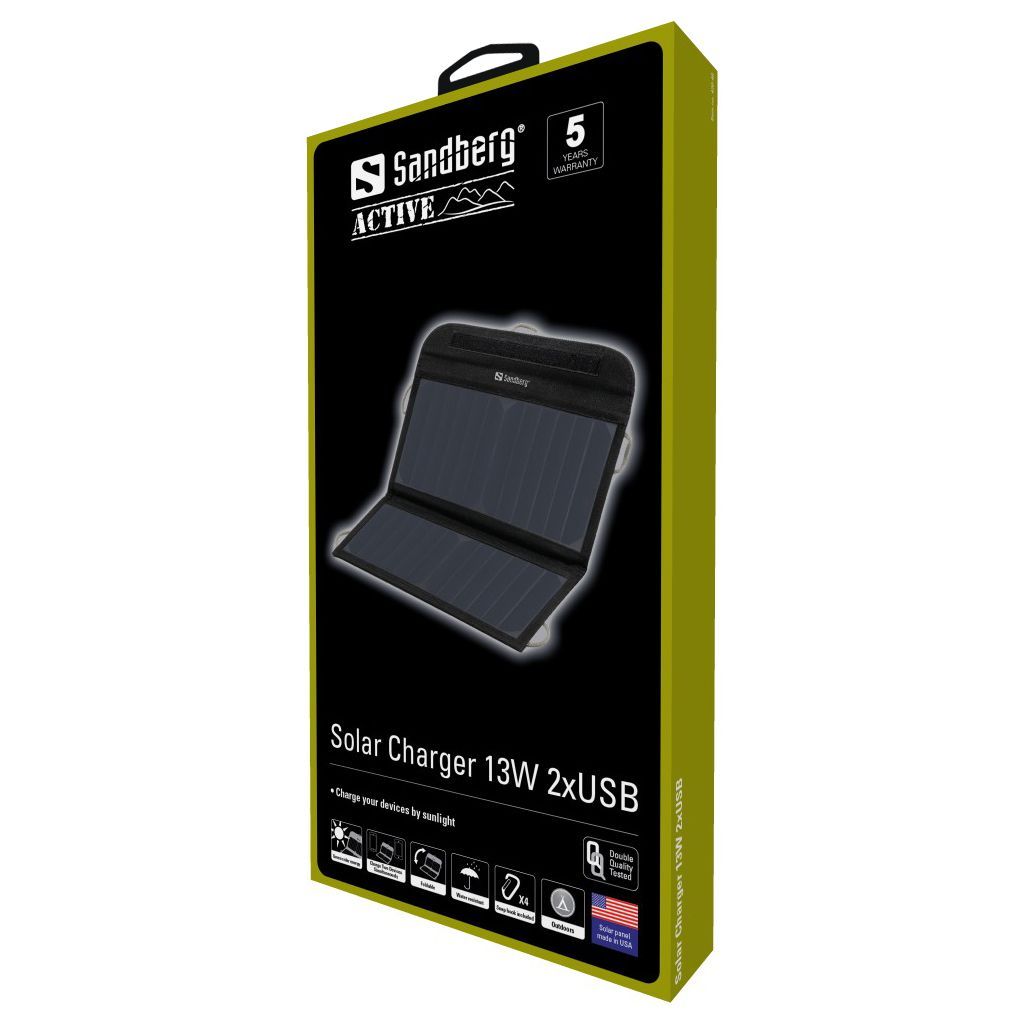 Sandberg Solar Charger 13W 2xUSB Black