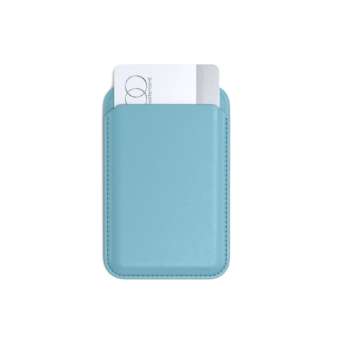 Satechi Vegan-Leather Magnetic Wallet Stand Light Blue