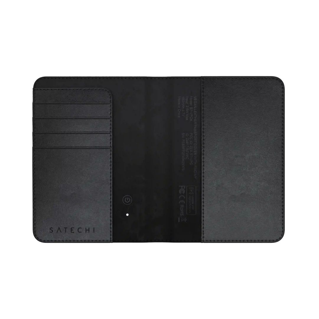 Satechi Vegan-Leather FindAll Passport Cover Black