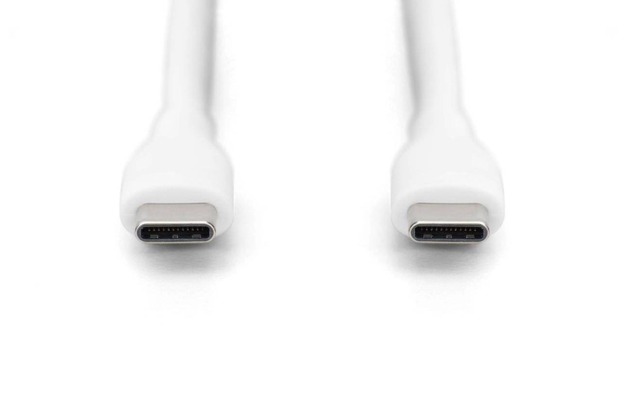 Digitus USB-C Silicone charging cable USB-C to USB-C USB 2.0 60W 2m White Digitus USB-C Silicone charging cable USB-C to USB-C USB 2.0 60W 2m White