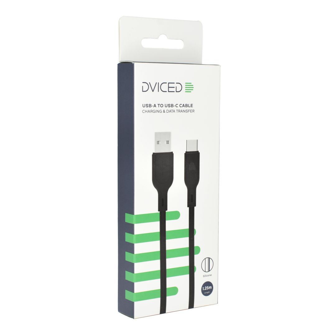 Dviced USB-A to USB-C cable 1,25m Black Dviced USB-A to USB-C cable 1,25m Black