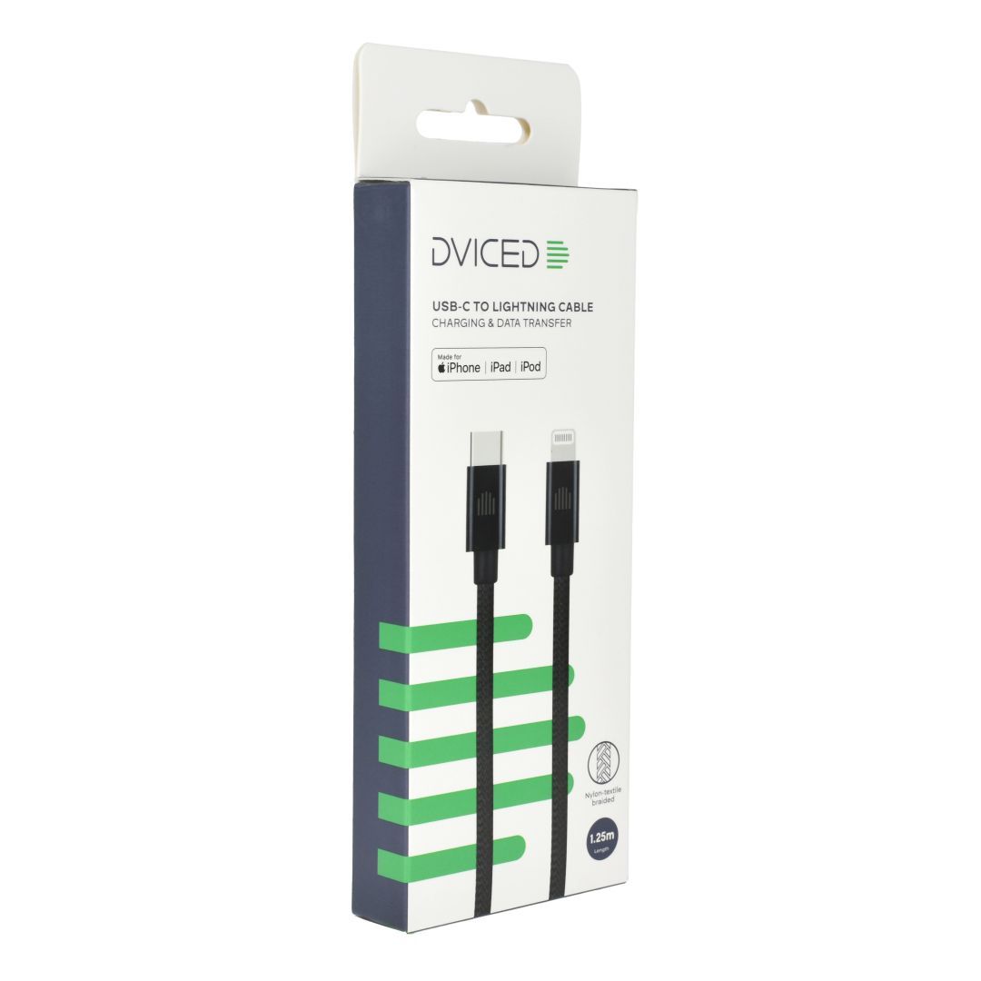 Dviced USB-C to Lightning Cable 1,25m Black Dviced USB-C to Lightning Cable 1,25m Black