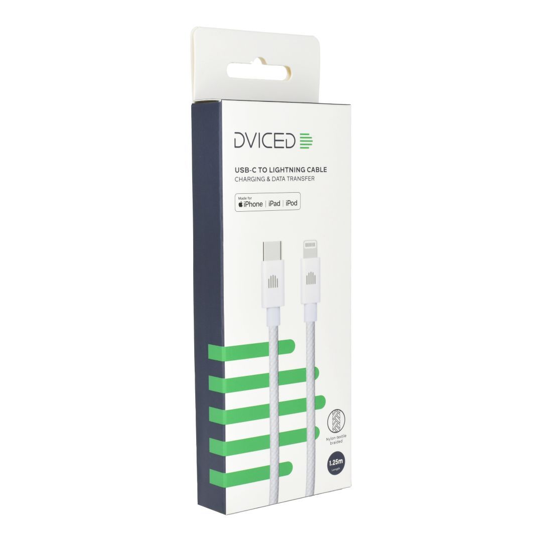 Dviced USB-C to Lightning Cable 1,25m White Dviced USB-C to Lightning Cable 1,25m White