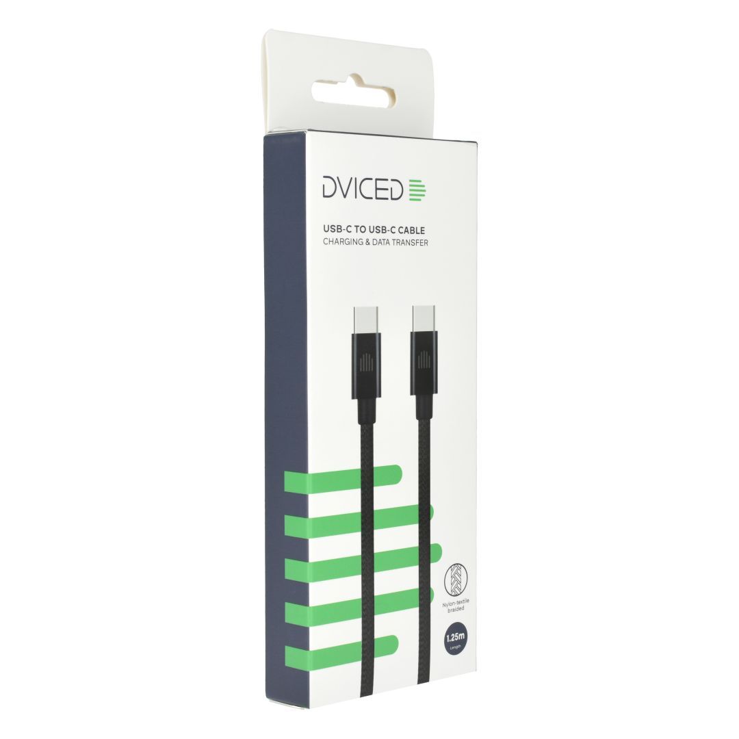 Dviced USB-C to USB-C Cable 1,25m Black Dviced USB-C to USB-C Cable 1,25m Black