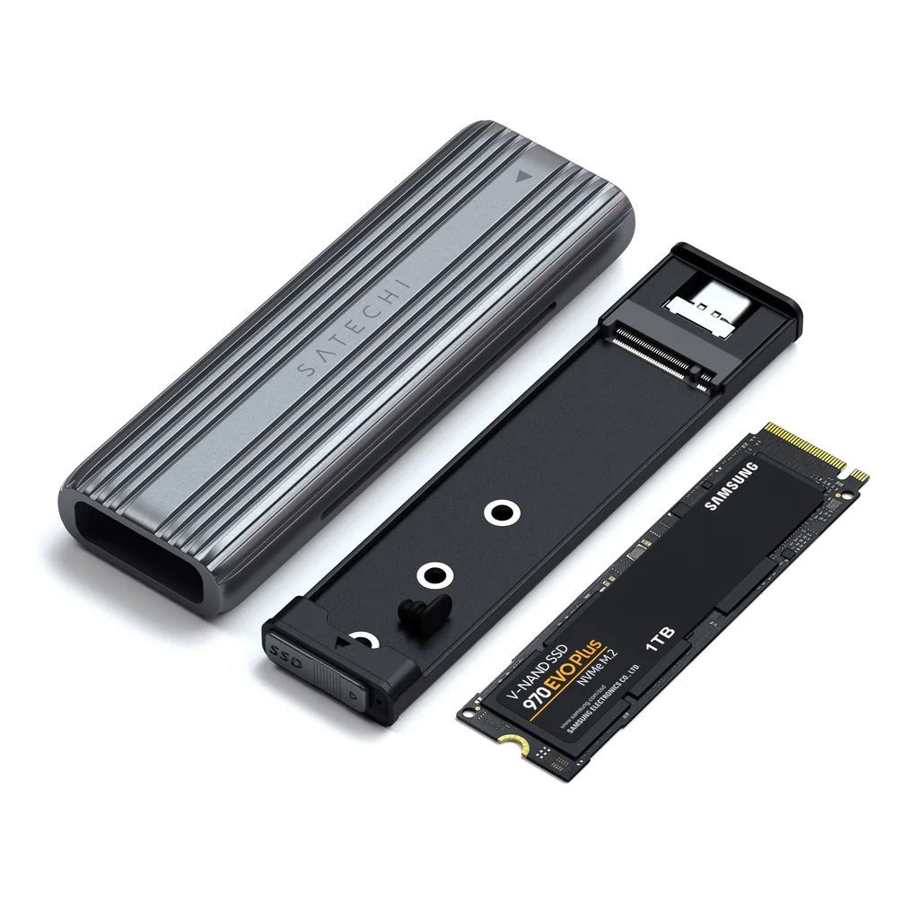 Satechi USB-C NVME and SATA SSD Enclosure Silver