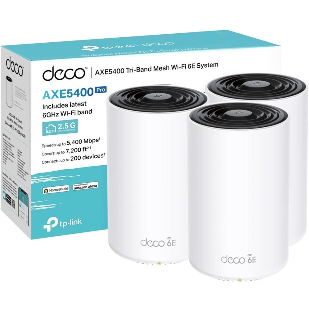 TP-Link Deco XE75 AXE5400 Tri-Band Mesh Wi-Fi 6E System (3-pack) TP-Link Deco XE75 AXE5400 Tri-Band Mesh Wi-Fi 6E System (3-pack)