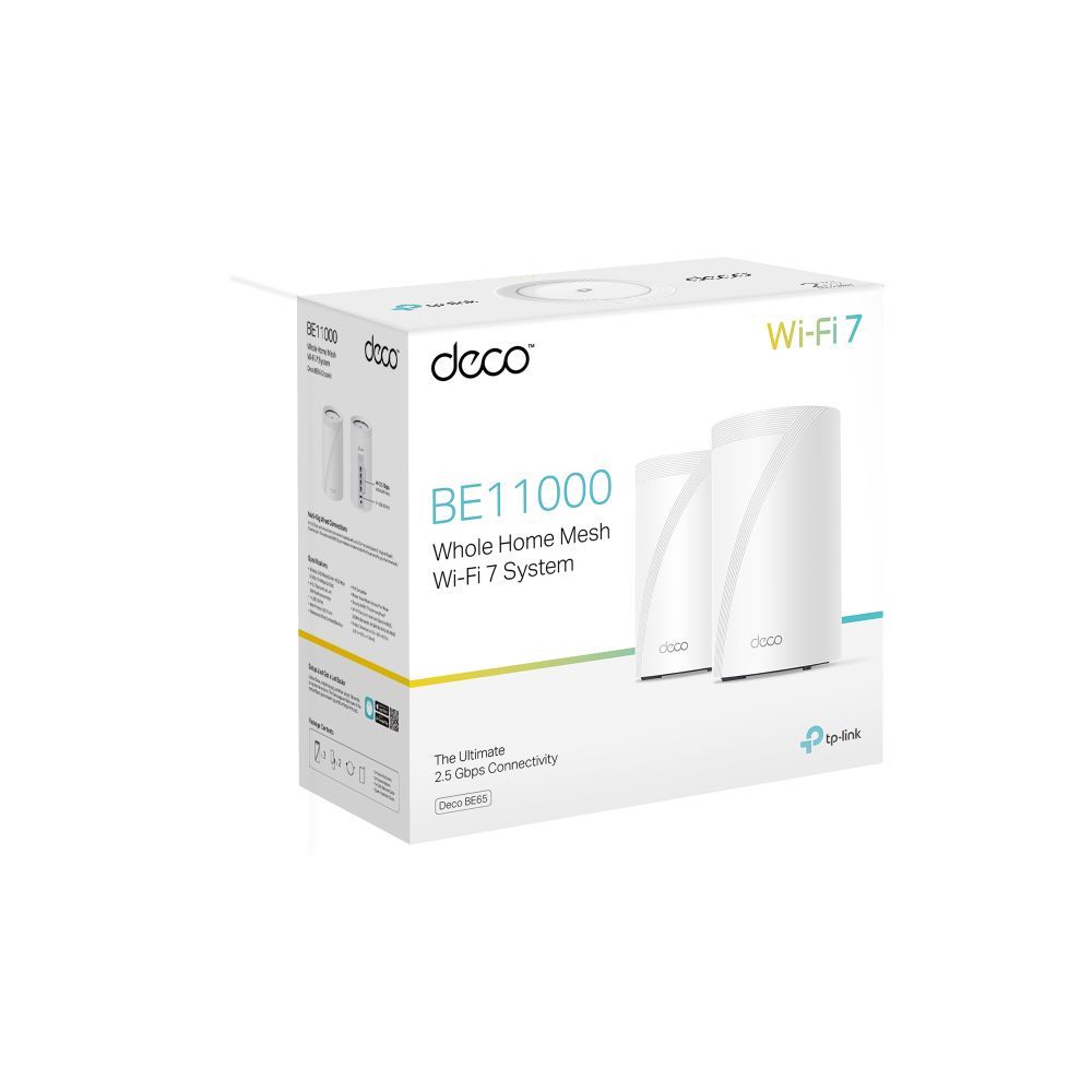 TP-Link Deco BE65 BE9300 Whole Home Mesh WiFi 7 System (2 Pack) TP-Link Deco BE65 BE9300 Whole Home Mesh WiFi 7 System (2 Pack)