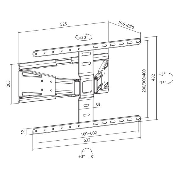 SBOX PLB-79464 Wall Mount Black