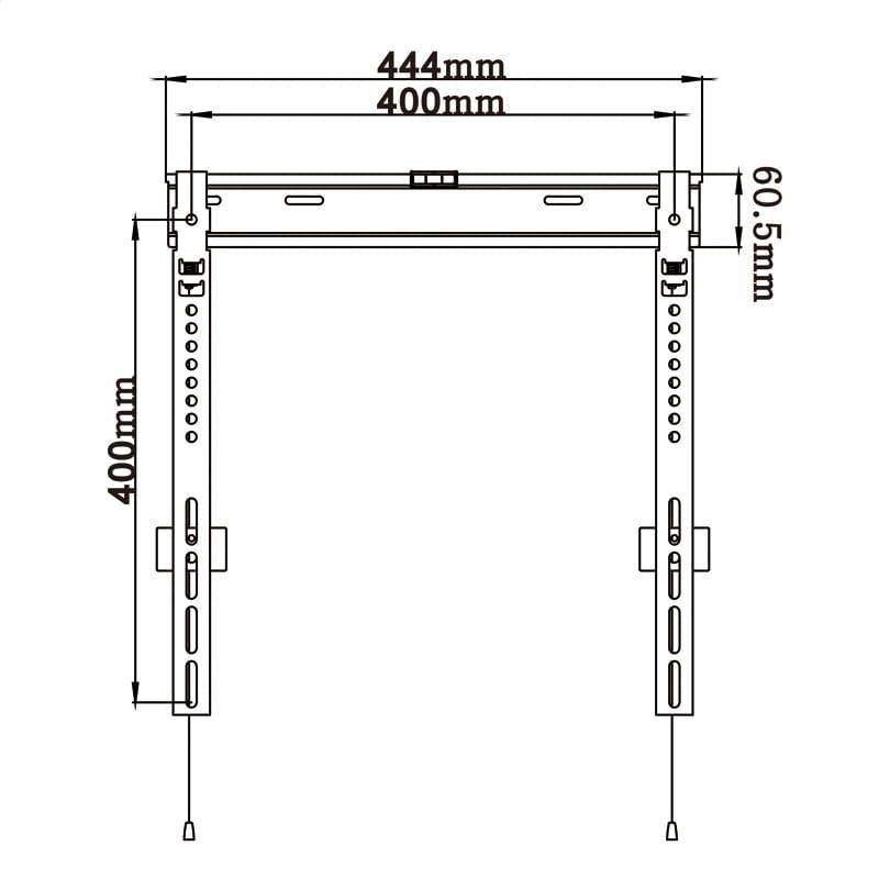 Platinet Omega TV Bracket Max Vesa 400 Fix Ultra Slim Black