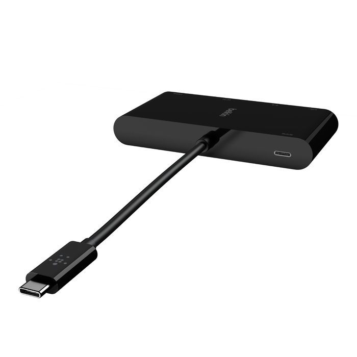 Belkin USB-C Multimedia + Charge Adapter 100W Black Belkin USB-C Multimedia + Charge Adapter 100W Black