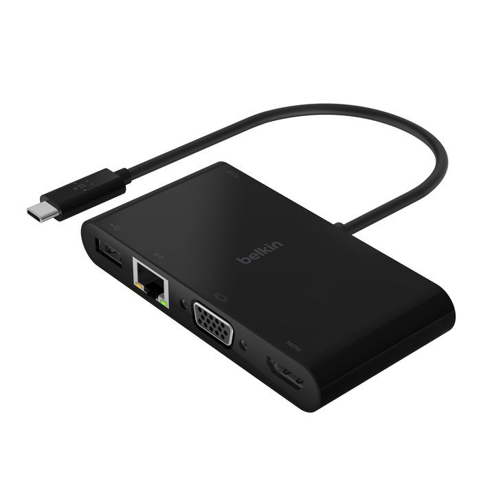 Belkin USB-C Multimedia + Charge Adapter 100W Black Belkin USB-C Multimedia + Charge Adapter 100W Black