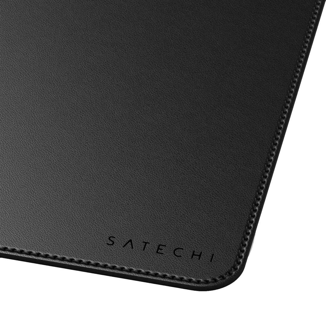 Satechi Vegan-Leather Premium Desk Mat Egérpad Black