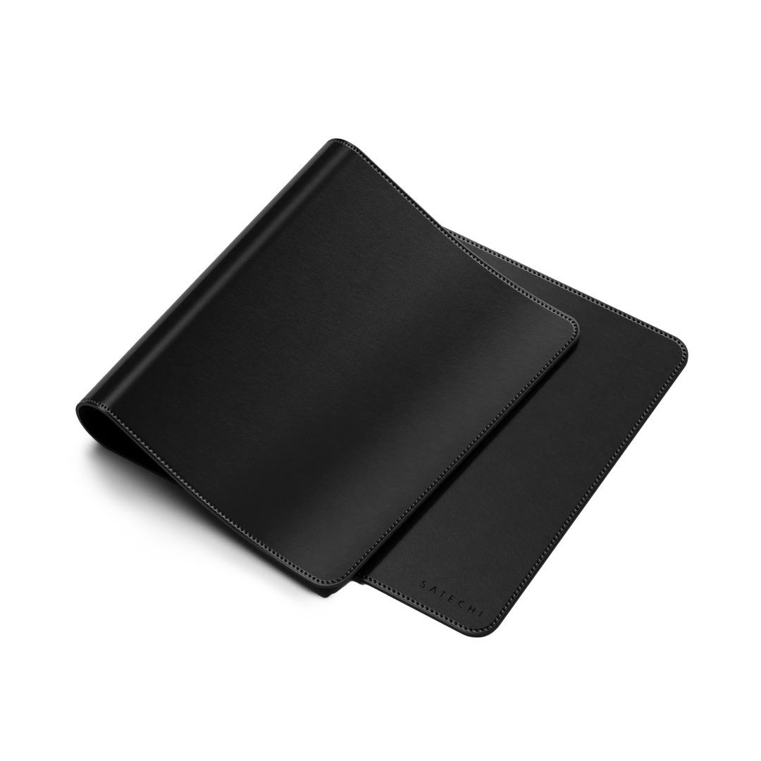 Satechi Vegan-Leather Premium Desk Mat Egérpad Black