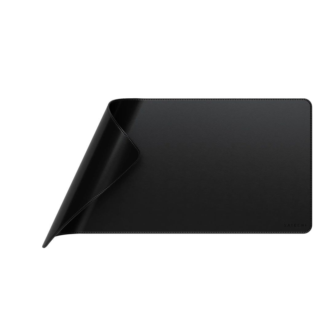 Satechi Vegan-Leather Premium Desk Mat Egérpad Black