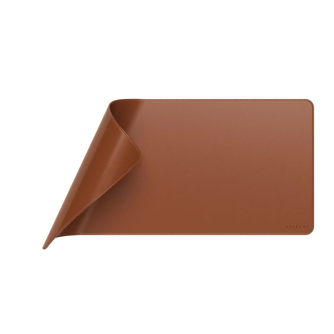 Satechi Vegan-Leather Premium Desk Mat Brown