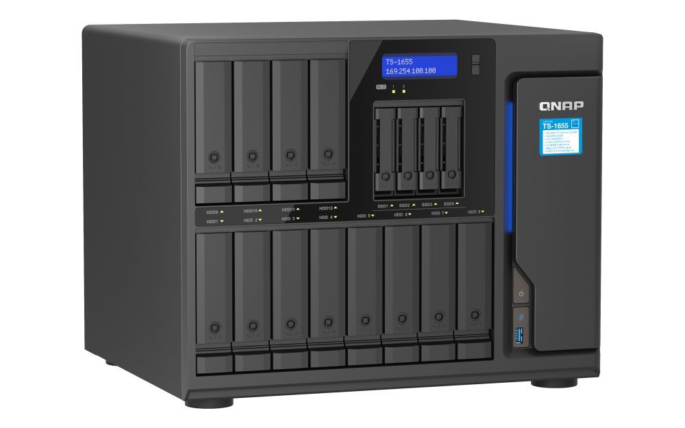 QNAP NAS TS-1655-8G (8GB) (12xHDD + 4xSSD + 2xM.2 SSD)