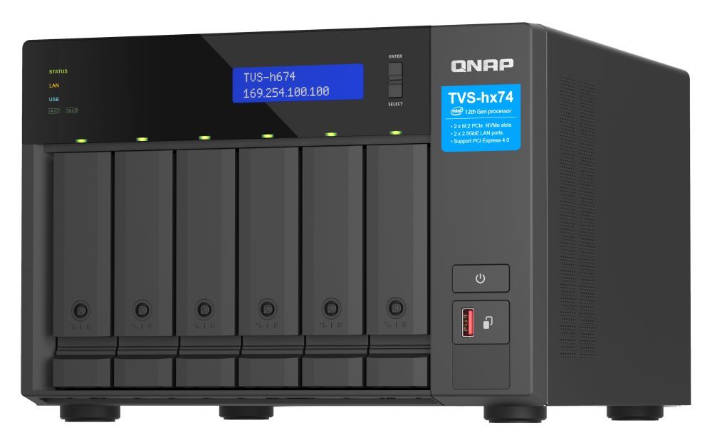 QNAP NAS TVS-H674-i5-32G (32GB) (6xHDD + 2xM.2 SSD)