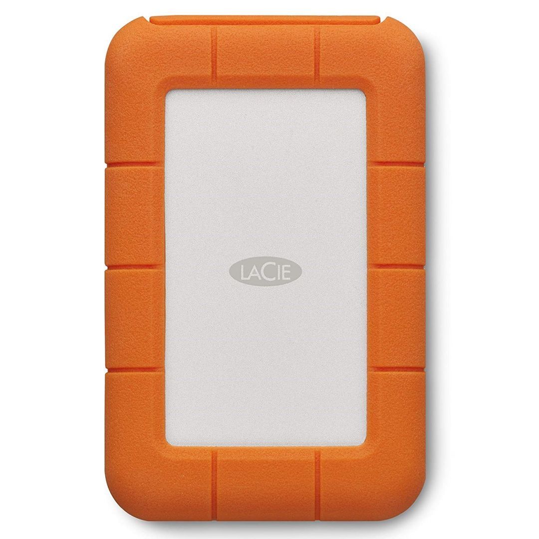 LaCie 2TB 2,5" USB3.0 Rugged Secure USB-C Silver/Orange