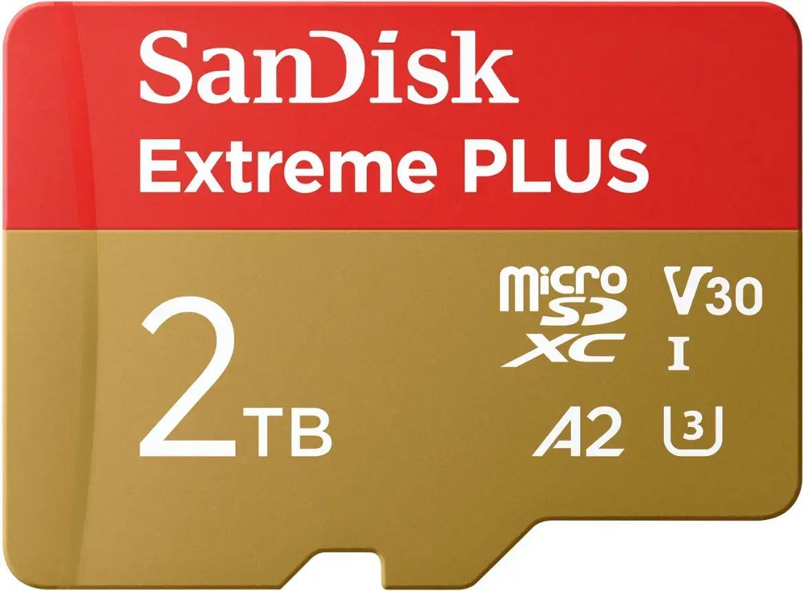 Sandisk 2TB microSDXC Extreme Plus Class 10 U3 A2 C10 V30 + adapterrel