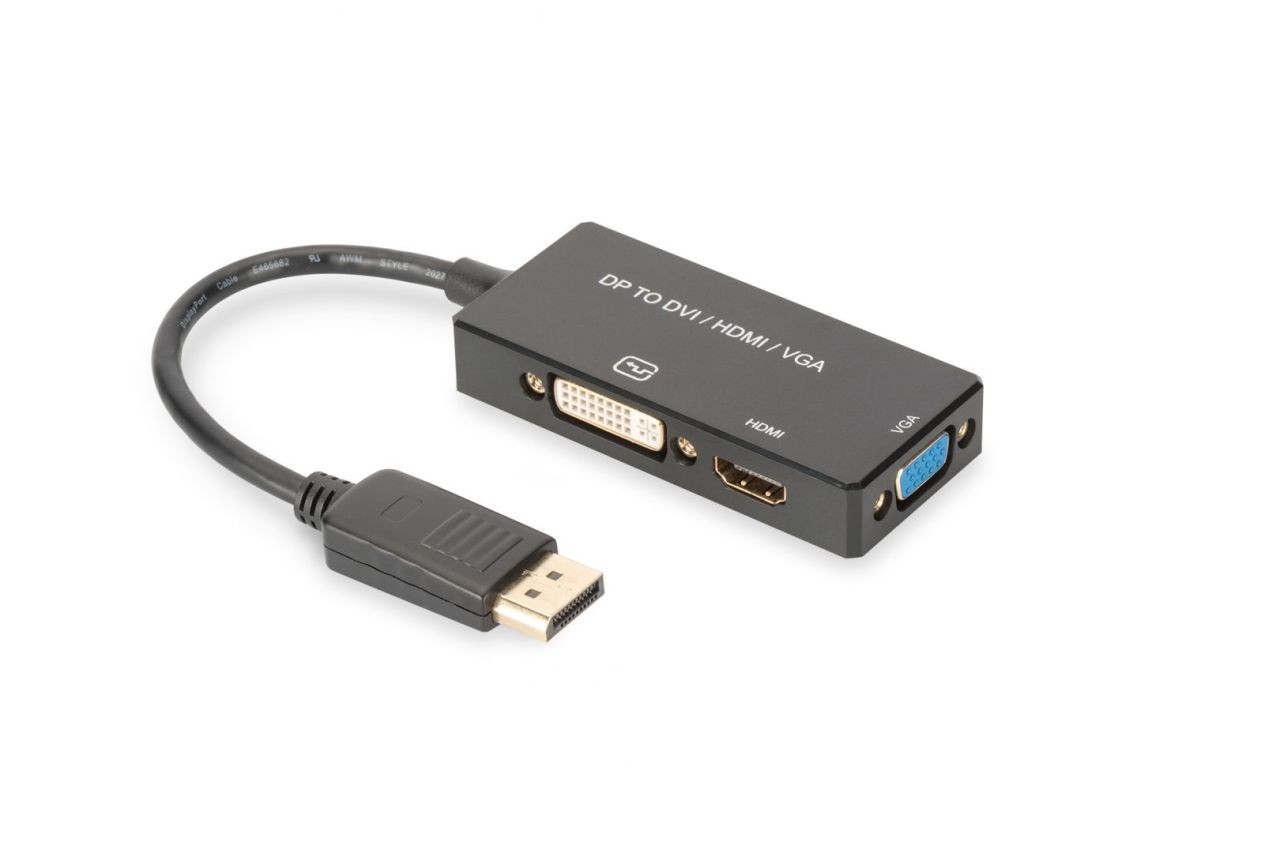 Assmann DisplayPort converter cable, DP - HDMI+DVI+VGA Assmann DisplayPort converter cable, DP - HDMI+DVI+VGA