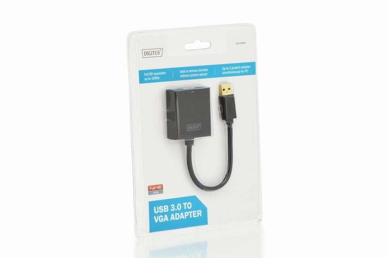 Digitus USB3.0 to VGA Adapter Black Digitus USB3.0 to VGA Adapter Black