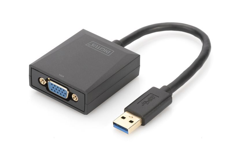 Digitus USB3.0 to VGA Adapter Black Digitus USB3.0 to VGA Adapter Black