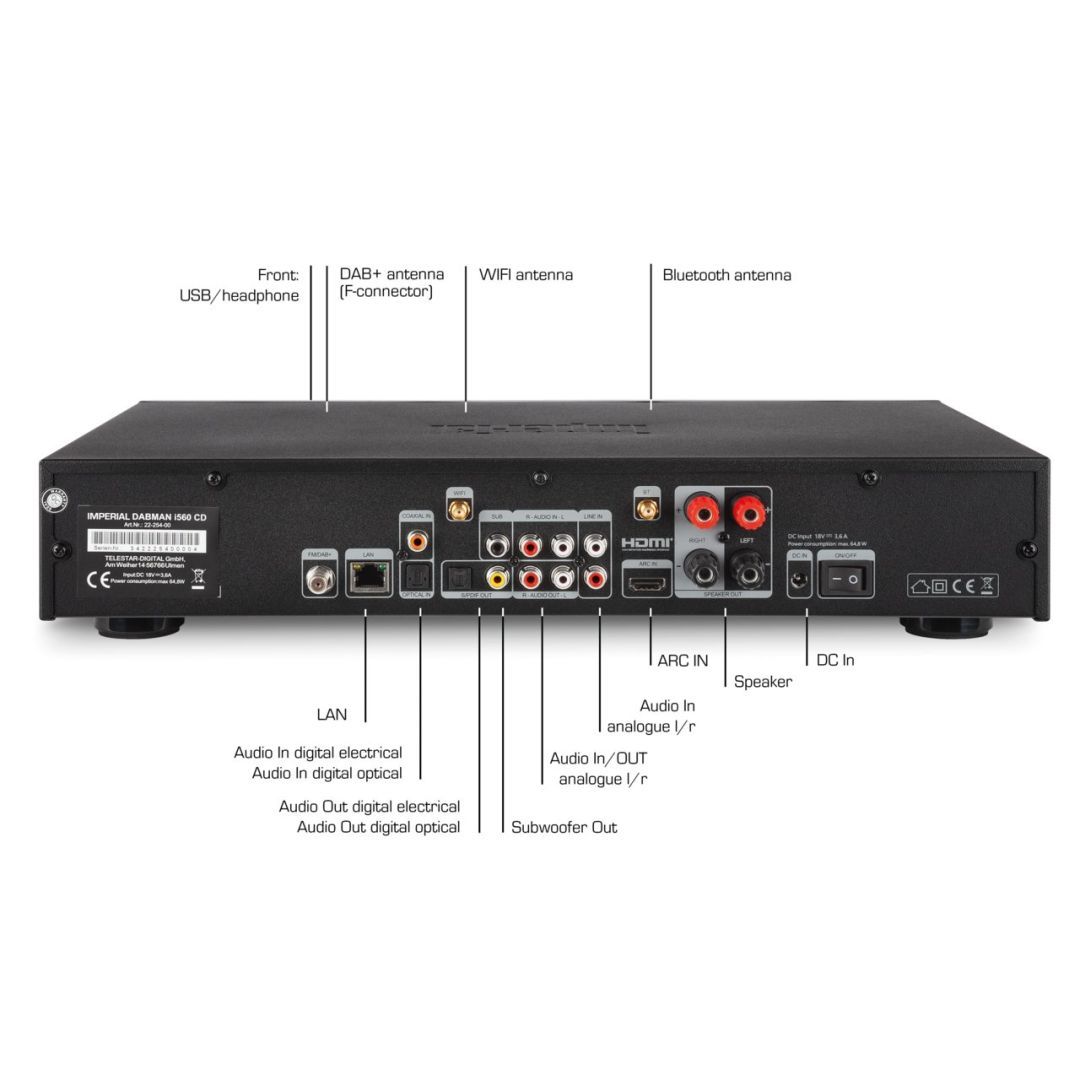 Imperial DABMAN i560 CD Hybrid Internet Radio Black Imperial DABMAN i560 CD Hybrid Internet Radio Black