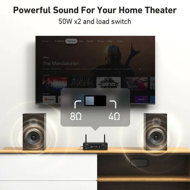 Arylic H50 Wireless Stereo Amplifier Arylic H50 Wireless Stereo Amplifier