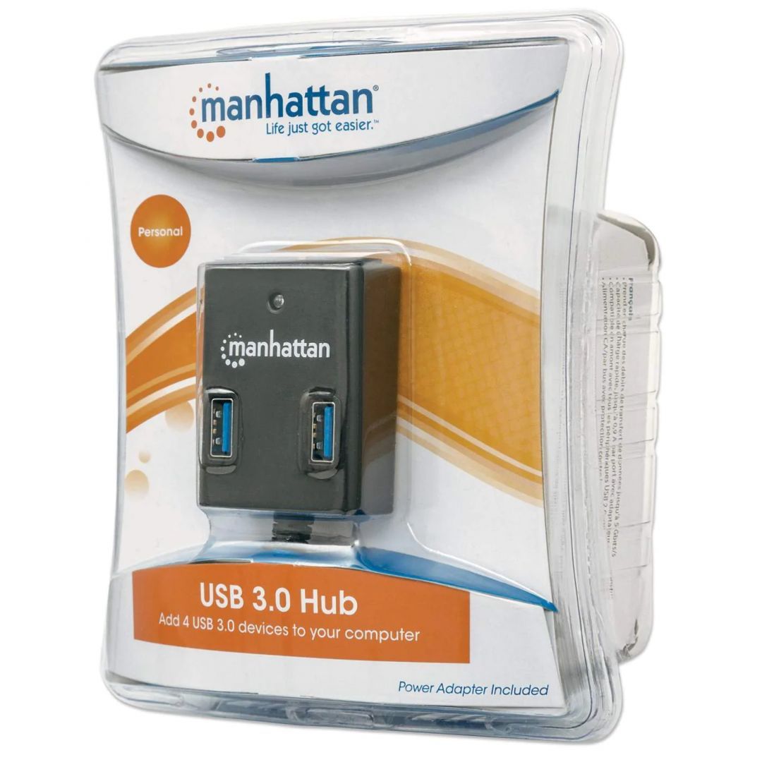 Manhattan SuperSpeed USB 3.0 Hub Black