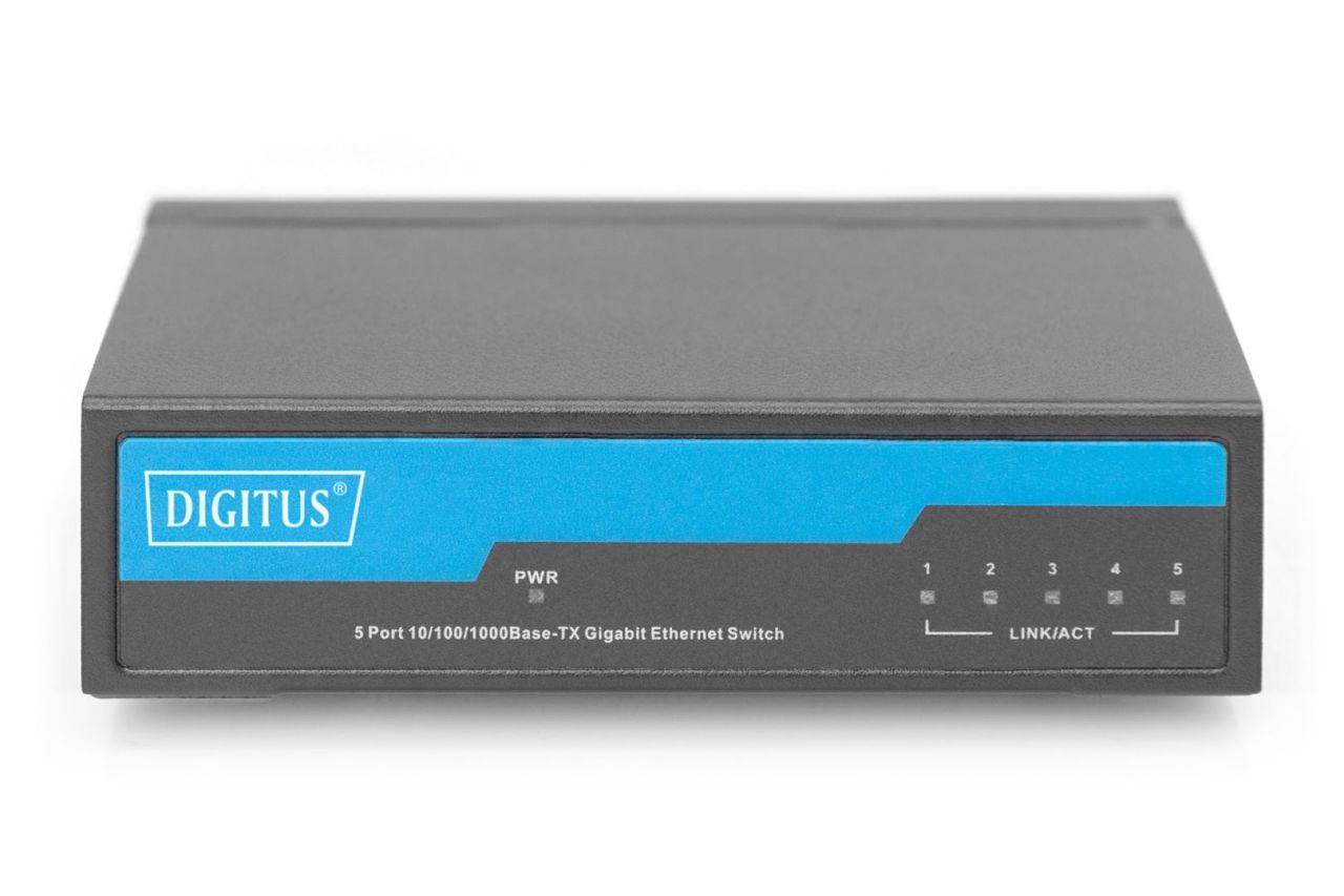 Digitus 5 port Gigabit Network Desktop Metall Housing Switch Digitus 5 port Gigabit Network Desktop Metall Housing Switch