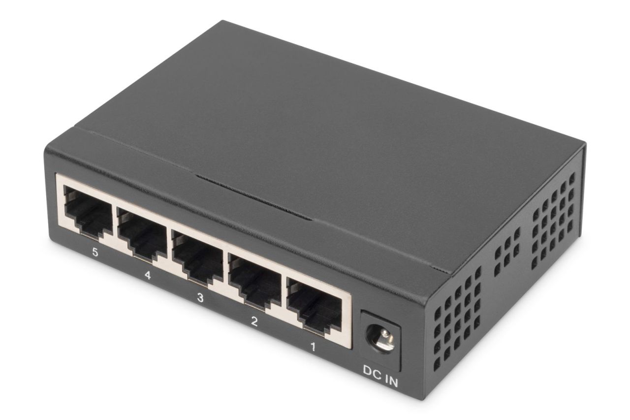 Digitus 5 port Gigabit Network Desktop Metall Housing Switch Digitus 5 port Gigabit Network Desktop Metall Housing Switch