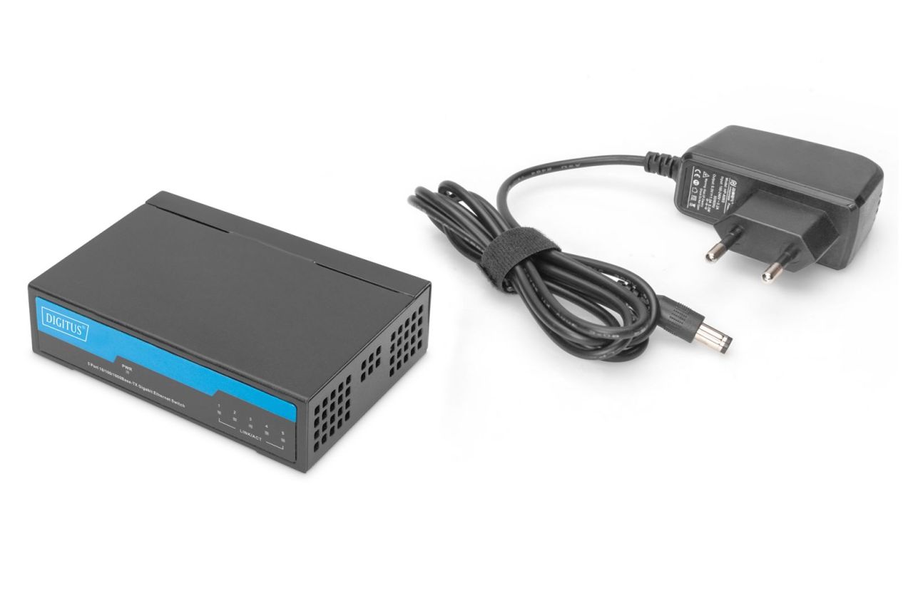 Digitus 5 port Gigabit Network Desktop Metall Housing Switch Digitus 5 port Gigabit Network Desktop Metall Housing Switch