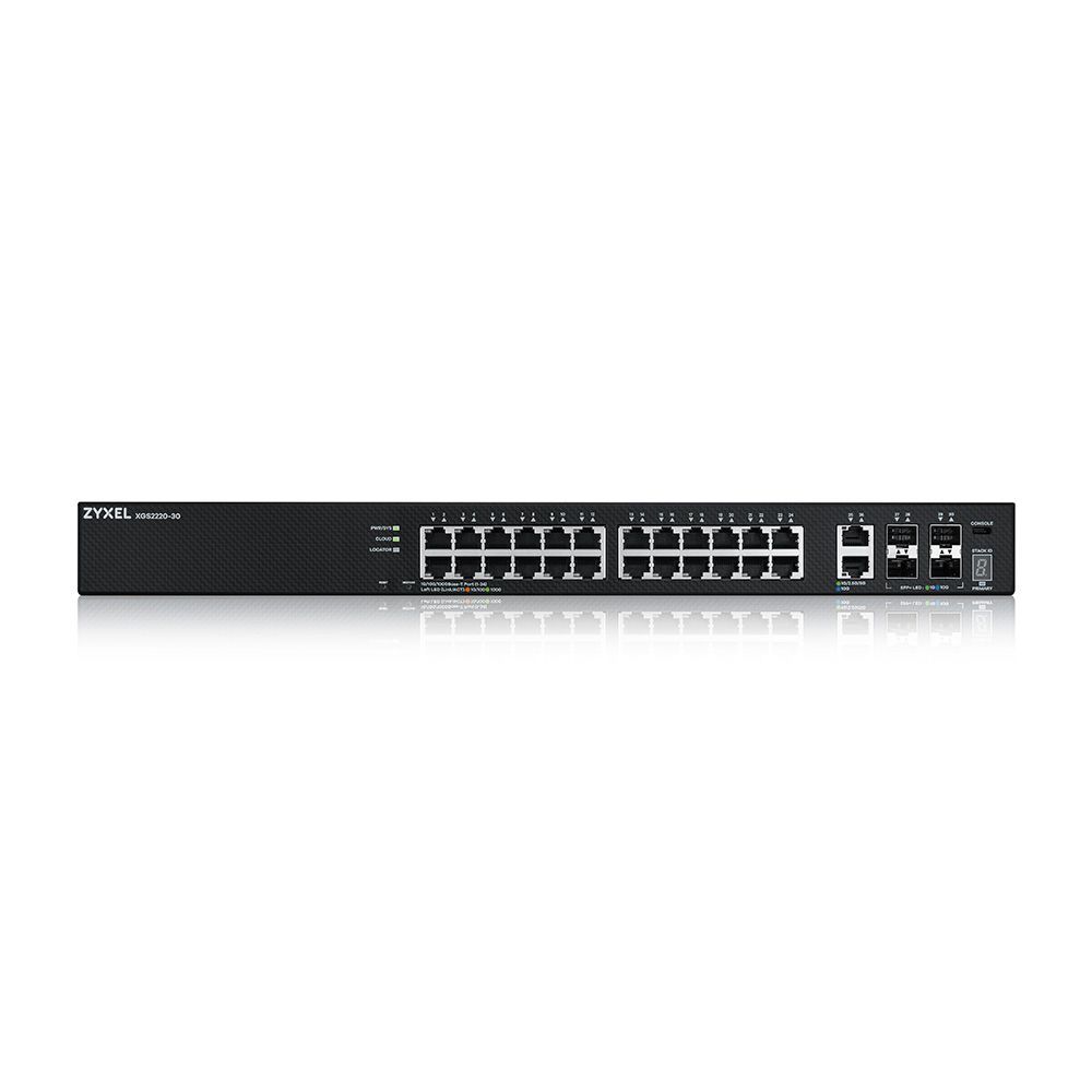 ZyXEL XGS2220-30 24-port GbE L3 Access Switch with 6 10G Uplink