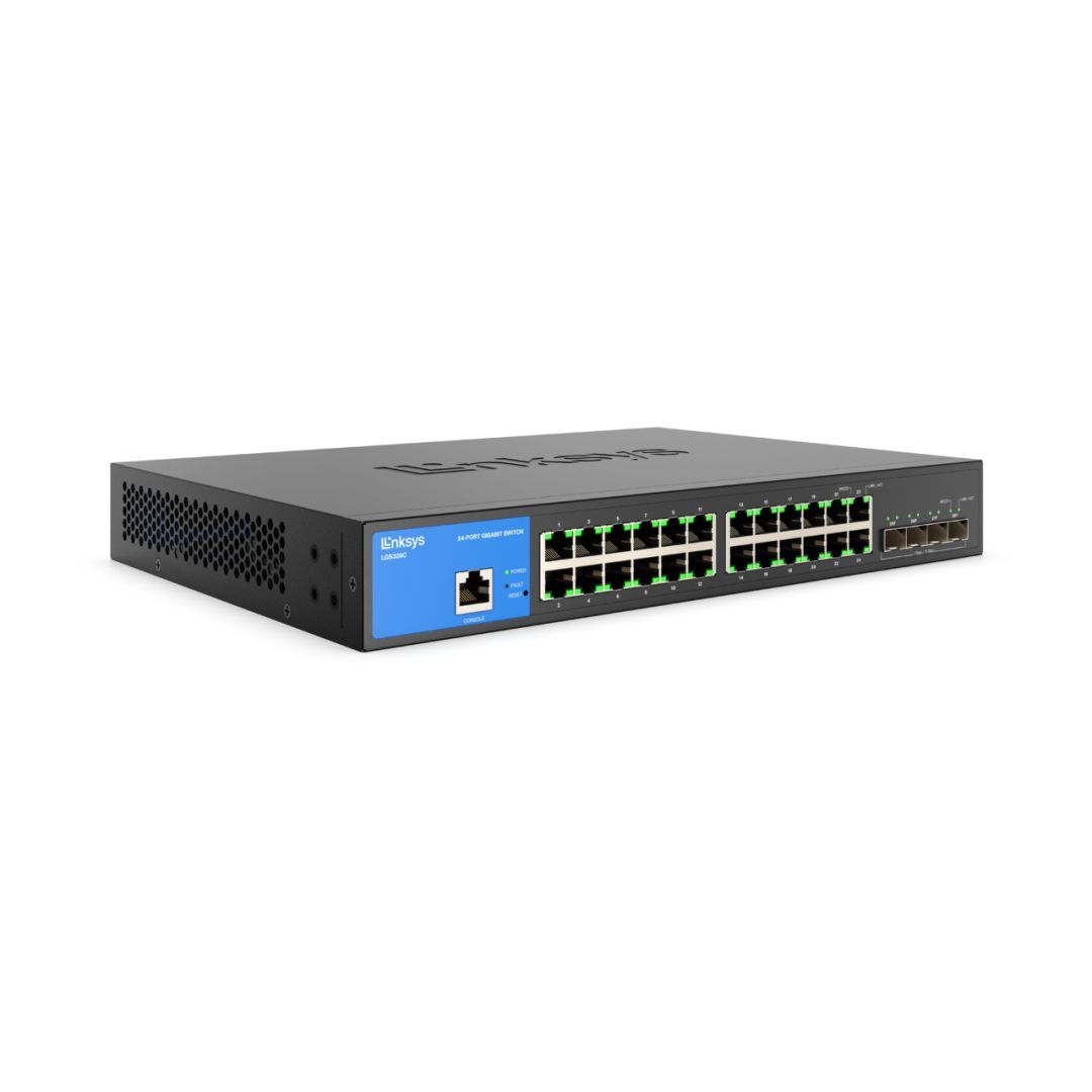 Linksys LGS328PC 24-Port Managed Gigabit Ethernet Switch with 4 10G SFP+ Uplinks