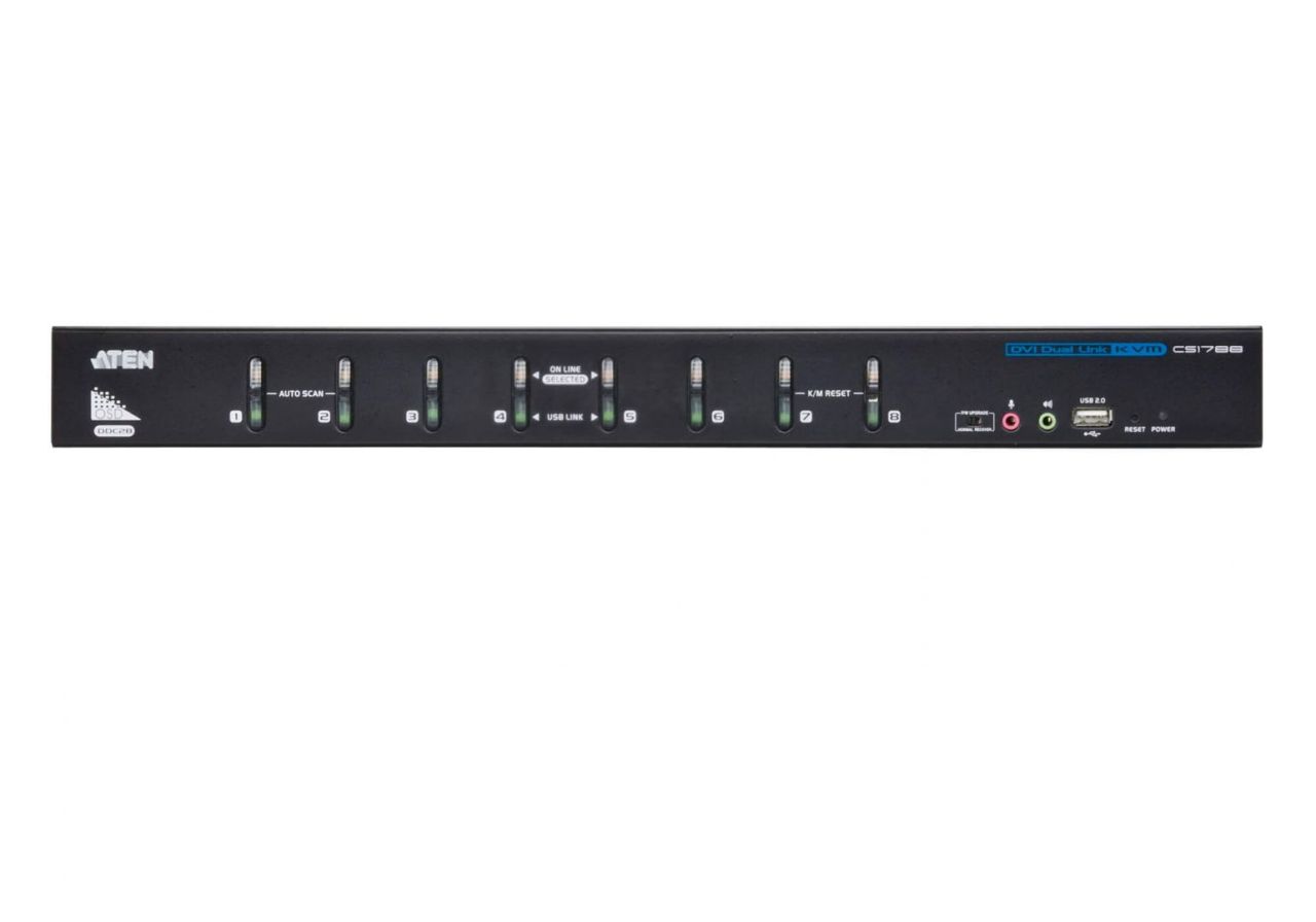 ATEN 8-Port USB DVI Dual Link/Audio KVM Switch