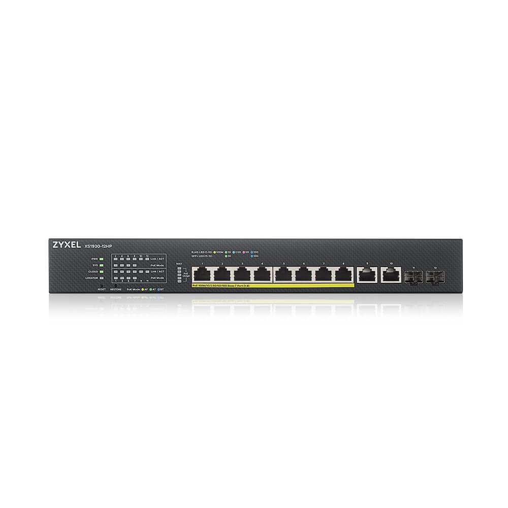 ZyXEL 8-port Multi-Gigabit Smart Managed PoE Switch with 2 10GbE and 2 SFP+ Uplink ZyXEL 8-port Multi-Gigabit Smart Managed PoE Switch with 2 10GbE and 2 SFP+ Uplink