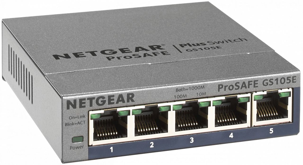 Netgear GS105E 5 Port Gigabit ProSafe Plus Switch