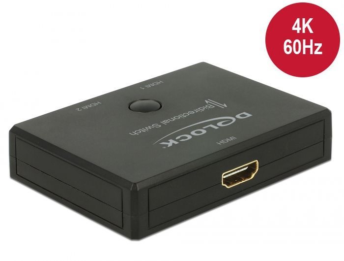 DeLock HDMI 2 - 1 Switch bidirectional 4K 60 Hz