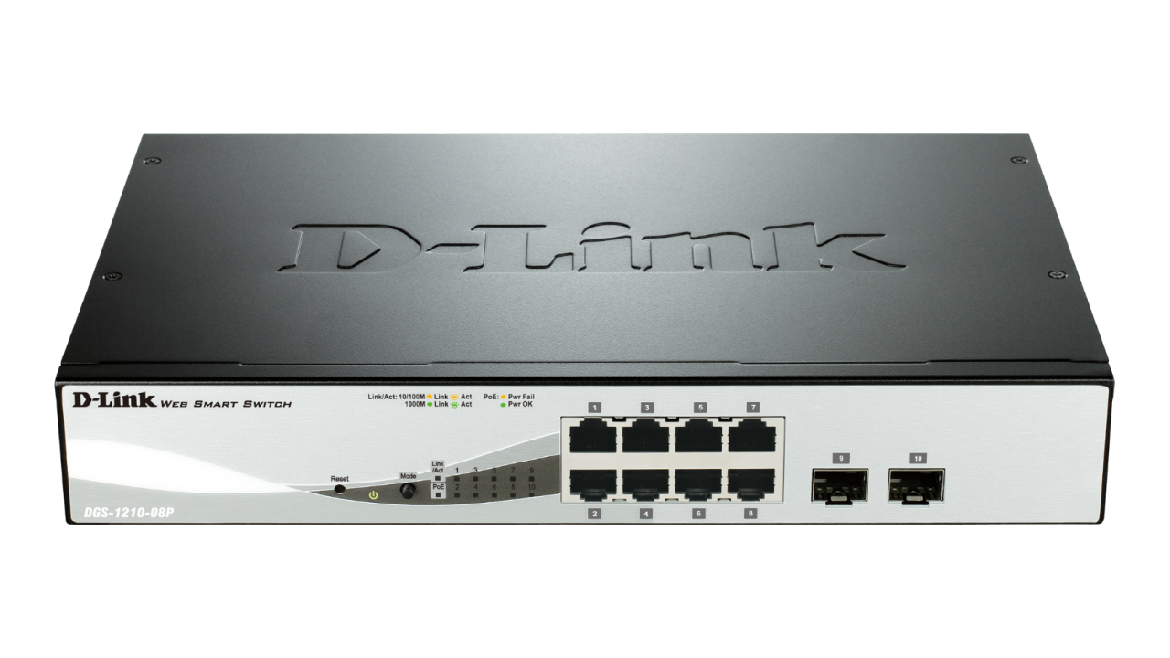 D-Link DGS-1210-08P 8 Port Gigabit PoE Smart Switch