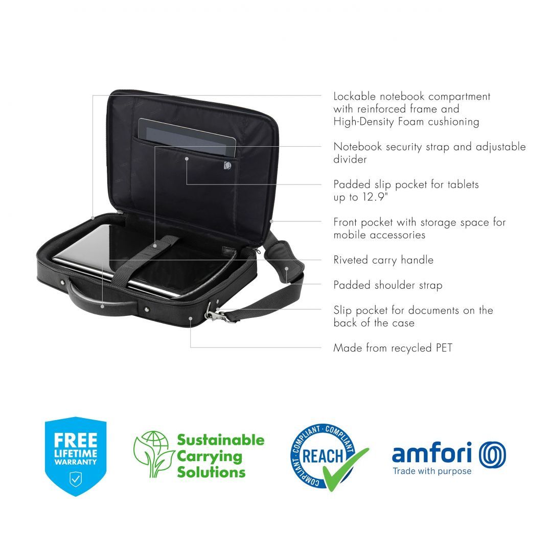 Dicota Eco Multi Compact Laptop Bag 15,6" Black Dicota Eco Multi Compact Laptop Bag 15,6" Black