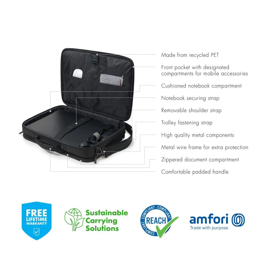 Dicota Laptop Bag Eco Multi Plus Base 17,3" Black Dicota Laptop Bag Eco Multi Plus Base 17,3" Black