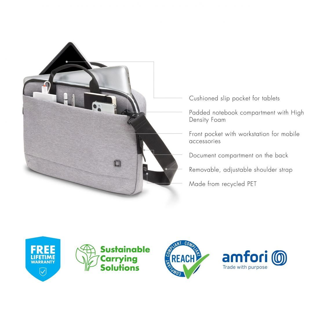 Dicota Laptop Case Slim Eco Motion 13,3" Light Grey Dicota Laptop Case Slim Eco Motion 13,3" Light Grey