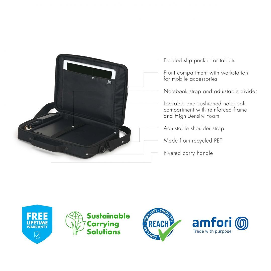 Dicota Laptop Bag Eco Multi Scale 15,6" Black Dicota Laptop Bag Eco Multi Scale 15,6" Black