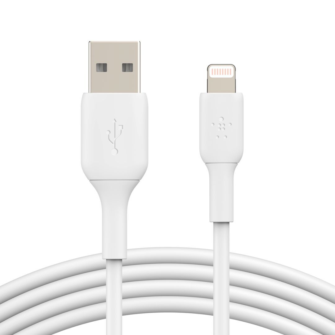 Belkin BoostCharge Lightning to USB-A Cable 3 White Belkin BoostCharge Lightning to USB-A Cable 3 White