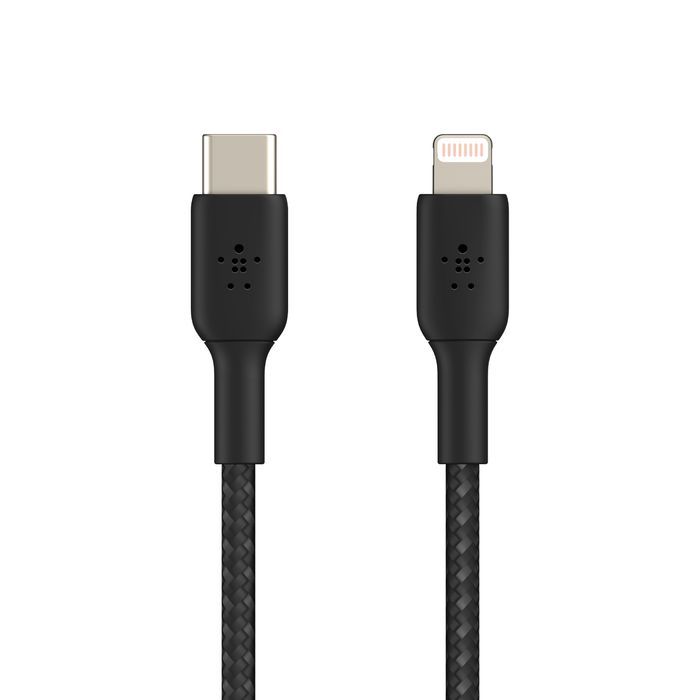 Belkin Braided USB-C to Lightning Cable 2m Black Belkin Braided USB-C to Lightning Cable 2m Black