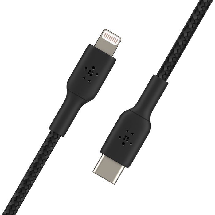 Belkin Braided USB-C to Lightning Cable 2m Black Belkin Braided USB-C to Lightning Cable 2m Black