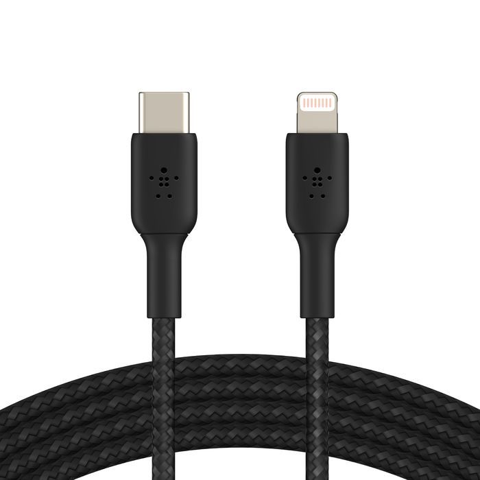 Belkin Braided USB-C to Lightning Cable 2m Black Belkin Braided USB-C to Lightning Cable 2m Black
