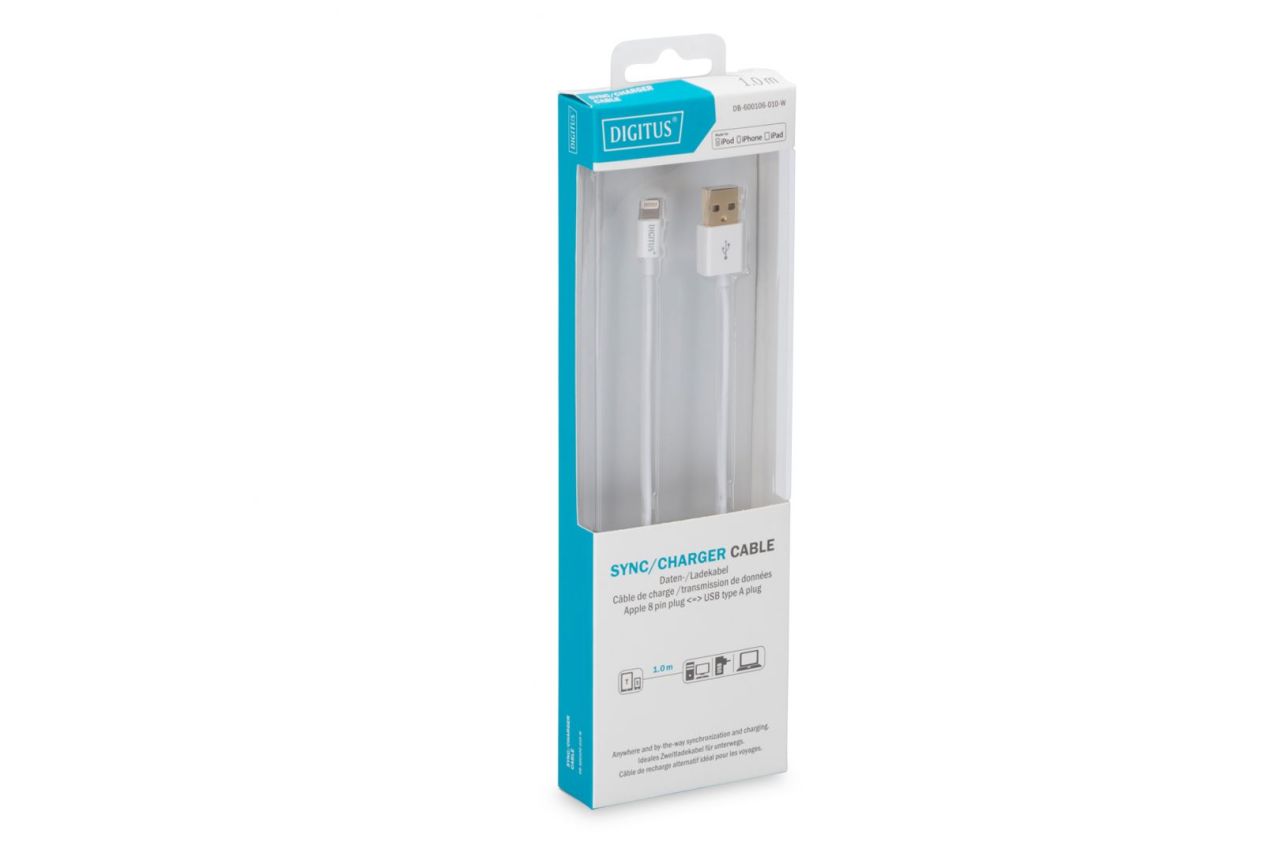 Digitus Charger/data cable, Lightning - USB A Digitus Charger/data cable, Lightning - USB A